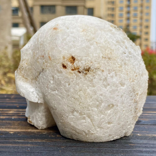 1.53LB Natural white crystal cluster skull - Mind healing meditation stone - Picture 7 of 11