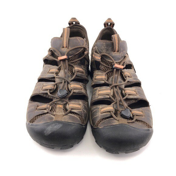 Sandali da trekking impermeabili Keen Arroyo II uomo taglia 12 EU 46 pelle marrone estivi