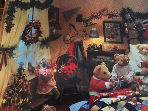 1985 Hallmark Ambassador CHRISTMAS EVE WITH THE TEDDY BEARS Jigsaw Puzzle 500 Pc - Picture 2 of 12