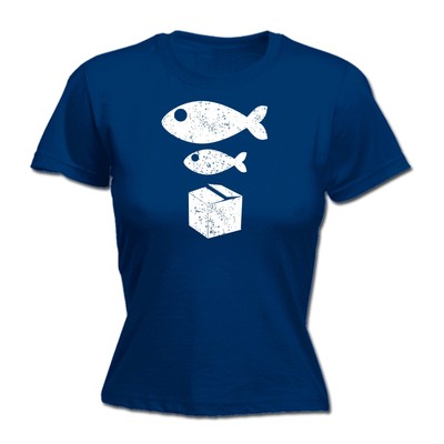 Big Fish Little Fish Boîte en carton T-shirt Party Tee Top drôle cadeau d/'anniversaire