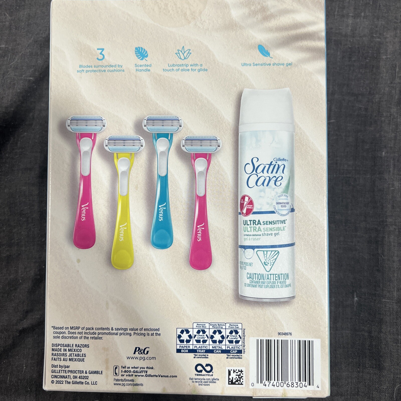 Gillette Venus Tropical Disposable Razors with 1 Shave Gel | eBay