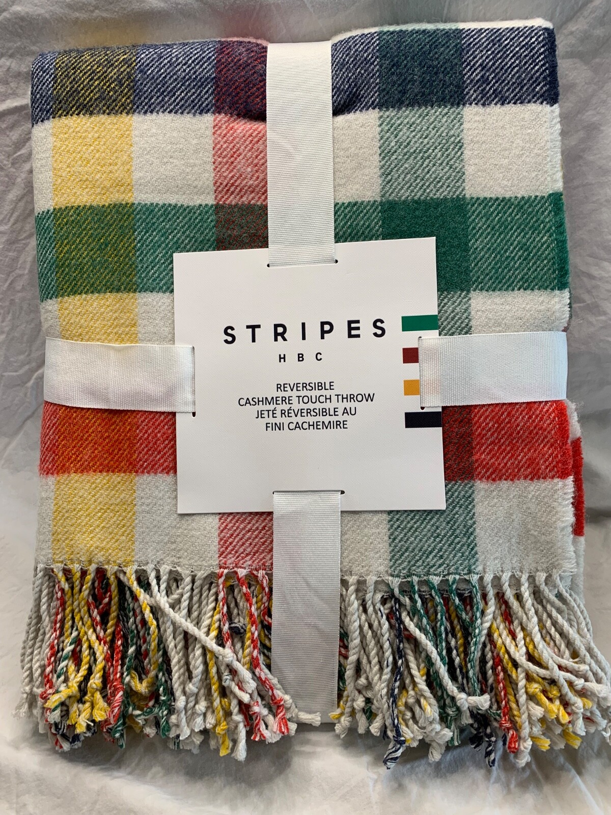 Hudson's Bay Company HBC Stripes Reversible Cashmere Touch Throw
