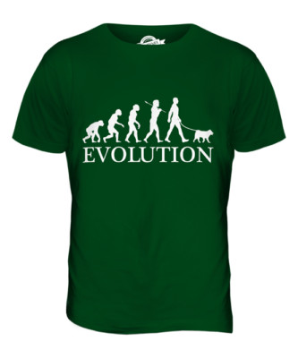 NORWEGISCHER ELCHHUND EVOLUTION OF MAN HERREN T-SHIRT TEE OBERTEIL HUND GESCHENK WANDERER