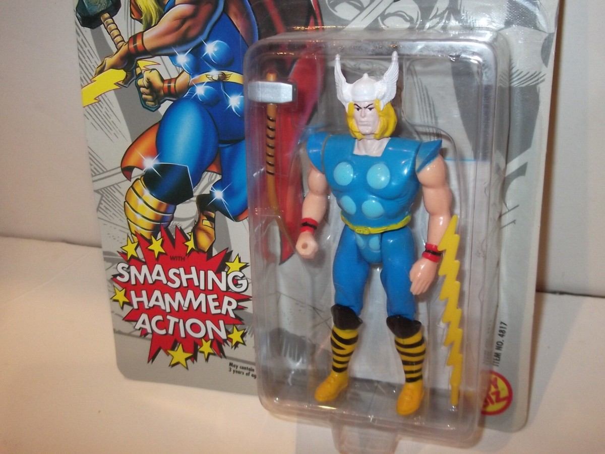 ✰ 1992 Toy Biz Marvel FIRST SERIES THOR w/LONG LIGHTNING