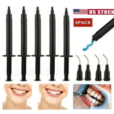 5x Dental Teeth Whitening Gel Gingival Gum Dam Barrier Syringe Protector Gel Kit