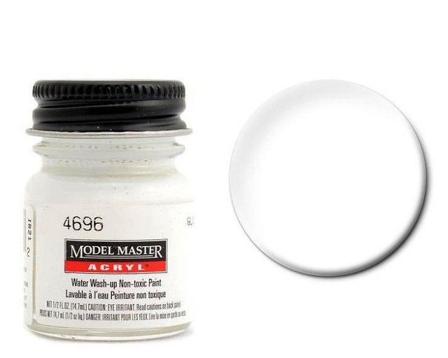 Testors 4696 Acryl Gloss 1/2 Oz White Fs17875 Acrylic Paint Model