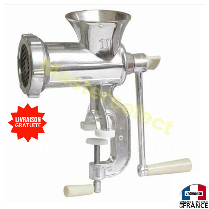 Hachoir à viande manuel n°10 machine à hacher en aluminium de table