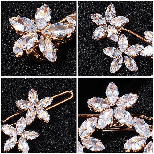 Crystal Zirconia Hair Clip Bride Miss Accessory Party Decoration - Picture 7 of 12