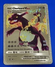 Carta Inglese Pokemon Charizard Vmax HP330 Colore Oro Oro 43*
