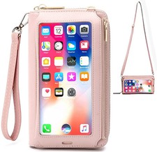 Touch Screen Cell Phone Purse RFID Blocking Wallet Small Crossbody Bag Best Gift