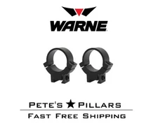 Warne Scope Mounts 1" Medium Rings Rimfire 11mm 3/8 Dovetail Matte Black 721M