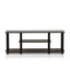 turn-n-tube 44 in. dark brown and black particle board tv stand fits tvs up to