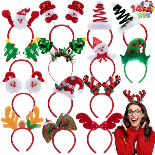 14 Christmas Headbands with Different Designs Christmas Party Holiday Headbands - 第 1/7 張圖片