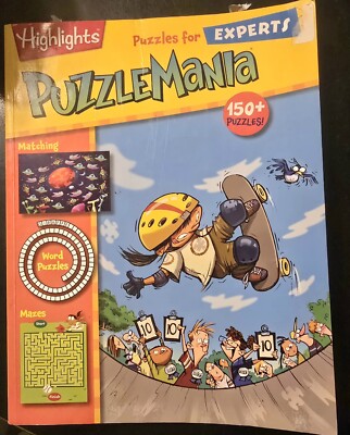 Highlights Puzzles For Experts Puzzlemania Book Children's Vintage Puzzle 