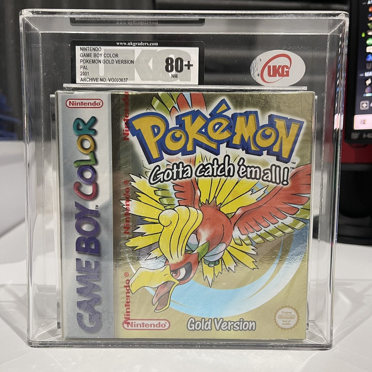 NINTENDO Gameboy Advance POKEMON GOLD UKG/VGA Graded 80+ NM