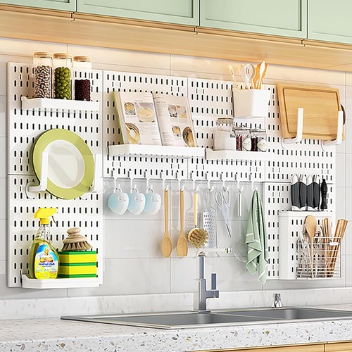 27Pcs Pegboard Combination Kit Peg board Wall Organizer with 6 Pegboards & 21 Ac - Picture 5 of 7