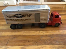 Vintage Wyandotte Grey Van Lines De Luxe  Long Distance Moving Trailer Truck 