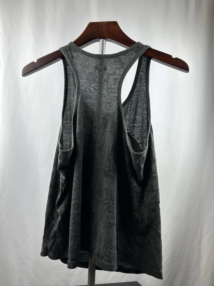 Camiseta sin mangas DC Comics Batman negra cristales decorativos talla mediana para mujer Foto 2 de 3