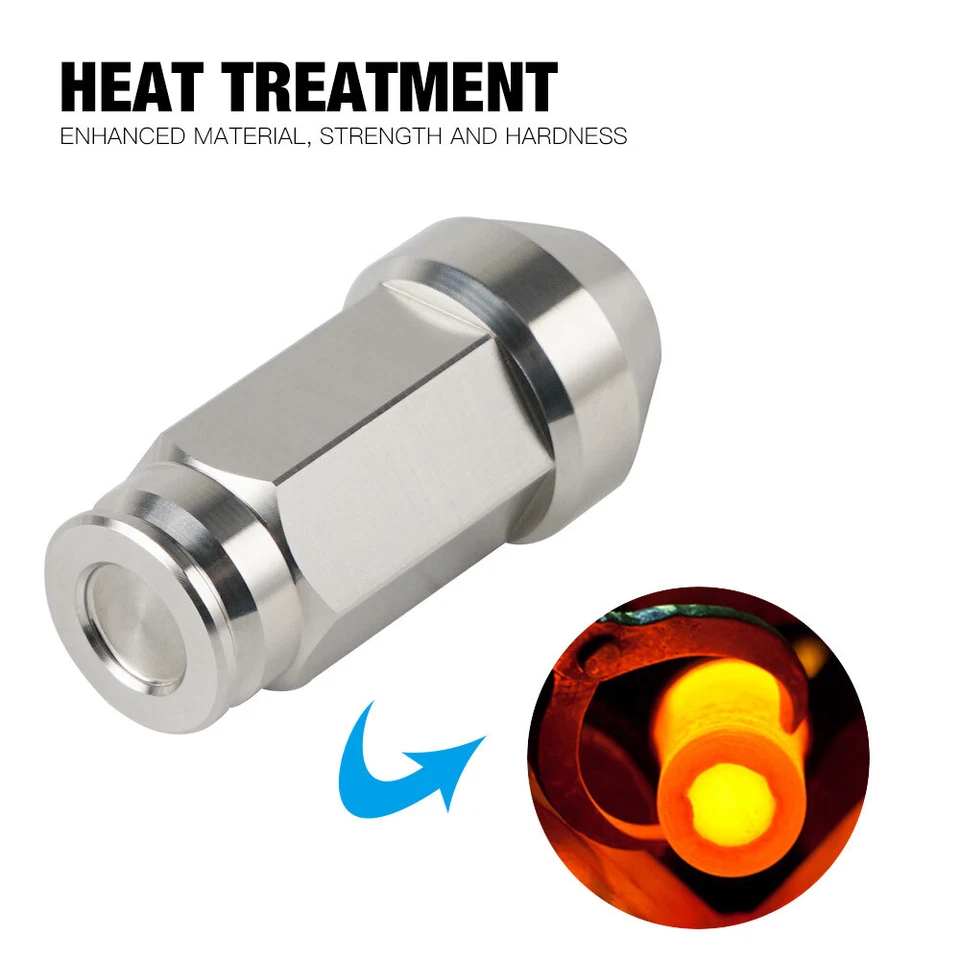 NICECNC T304 Stainless Steel 20X M12X1.5 12mmX1.5 12X1.5 Conical Wheel Lug Nuts Foto 3 de 4