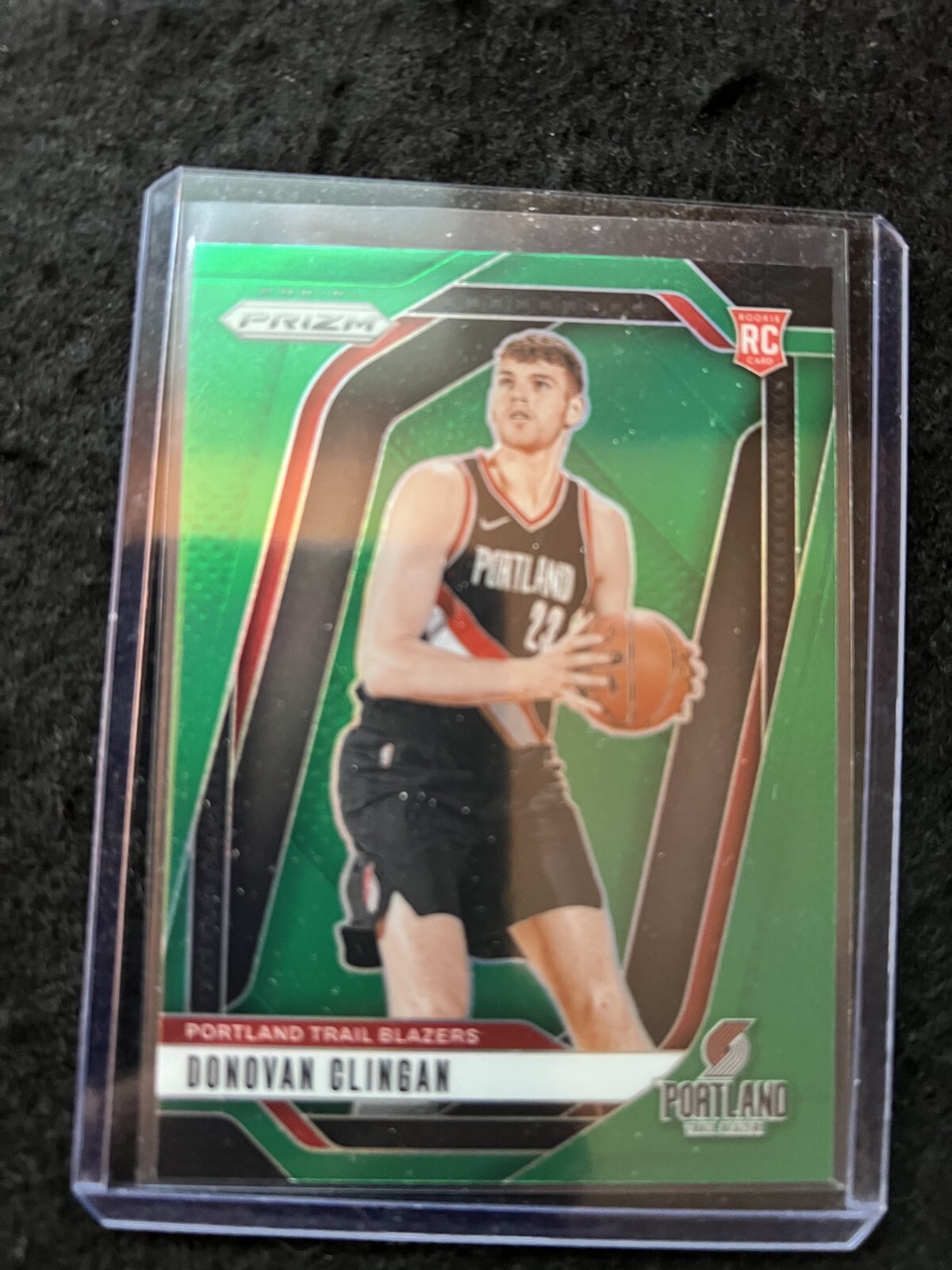 2024-25 Panini Prizm Green Prizm Rookie Donovan Clingan #221 Trailblazers 🔥🏀🔥