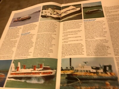 8 vollfarbige Seiten Fotos Hovercraft Review 1975 Geschichte Transport A4 Buch
