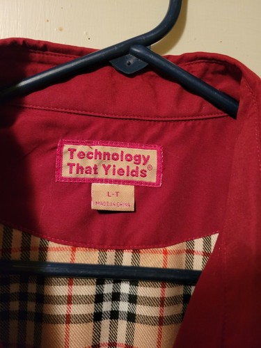 NWT Pioneer Seed Maroon w/ Tartan Plaid Lining Teflon Coated Jacket LT - Picture 3 of 5