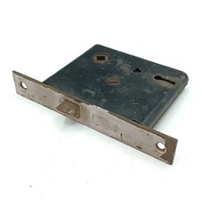 Vintage Mortise Lock Door Hardware Salvage Skeleton Keyhole NO Key Purple Paint