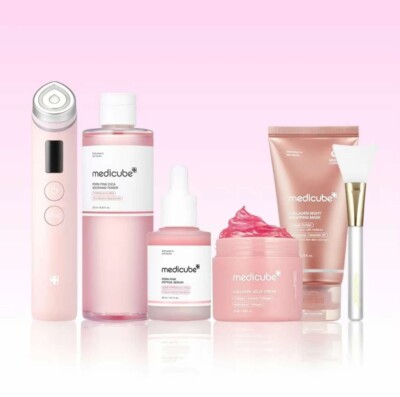 Medicube AGE-R BOOSTER PRO PINK Edition Home Skin Care Device and Collagen set!