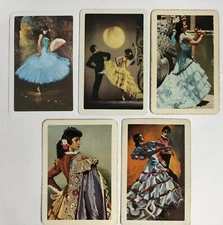 Spanish Man Lady Dancer Flamenco Girls Vintage Retro Art Playing SWAP CARDS Lot