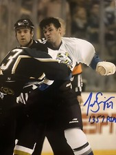 Todd SIMPSON Signed 8x10 Photo! Anaheim DUCKS! NHL! “PIM INSCRIPTIONS”! W/COA