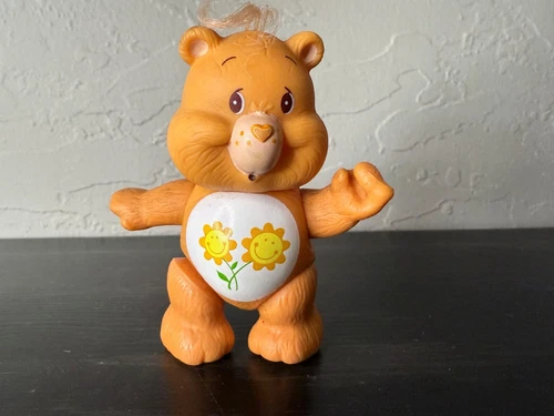 Vintage Care Bears Poseable 3" Figure Friend Bear Yellow