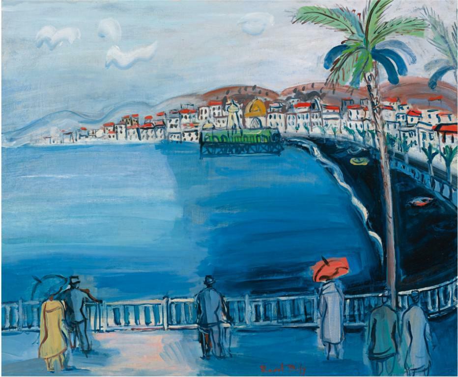 Dusk at La Baie des Anges, Nice Raoul Dufy 1927 Art Print Coastal