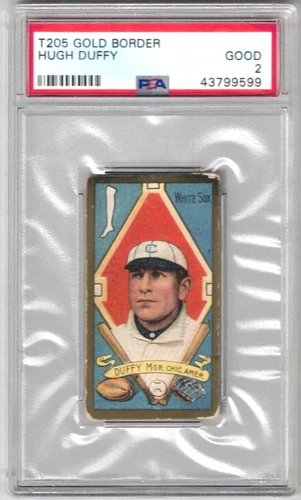 1911 T205 HUGH DUFFY PSA 2  Hall of Fame  Chicago Cubs