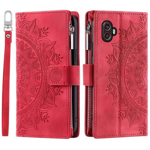 For Samsung Xcover6 Pro Case Datura Leather Zipper Card Slots Flip Wallet Pocket - Photo 60 sur 67