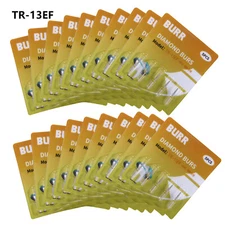 100 pcs Dental Diamond Burs Taper Round Drills for High Speed Handpiece TR-13EF