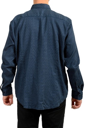 Hugo Boss Men's Ronni_53F Slim Fit Stretch Linen Long Sleeve Shirt US 2XL IT 56 - Picture 3 of 9