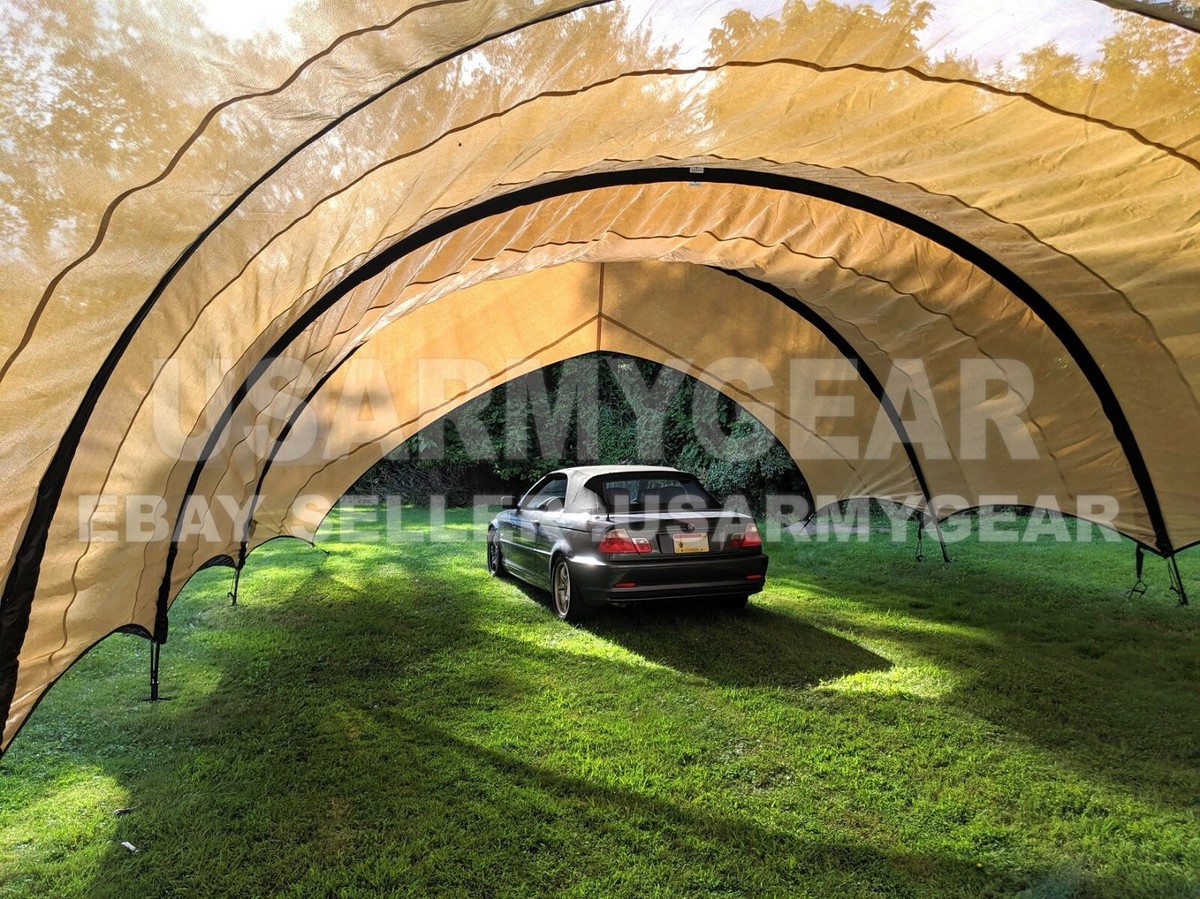 Army HDT Base X Shade Fly Solar Barrier Party Tent Car Port Yard