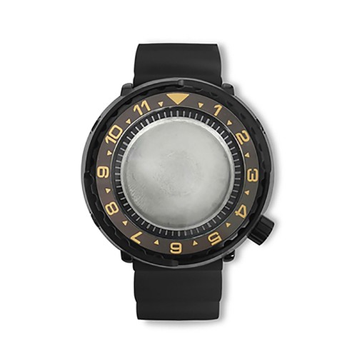 For NH35/NH36 Watch Movement PVD 45MM Black Case Inner Shadow Black Rubber Strap - Picture 12 of 25