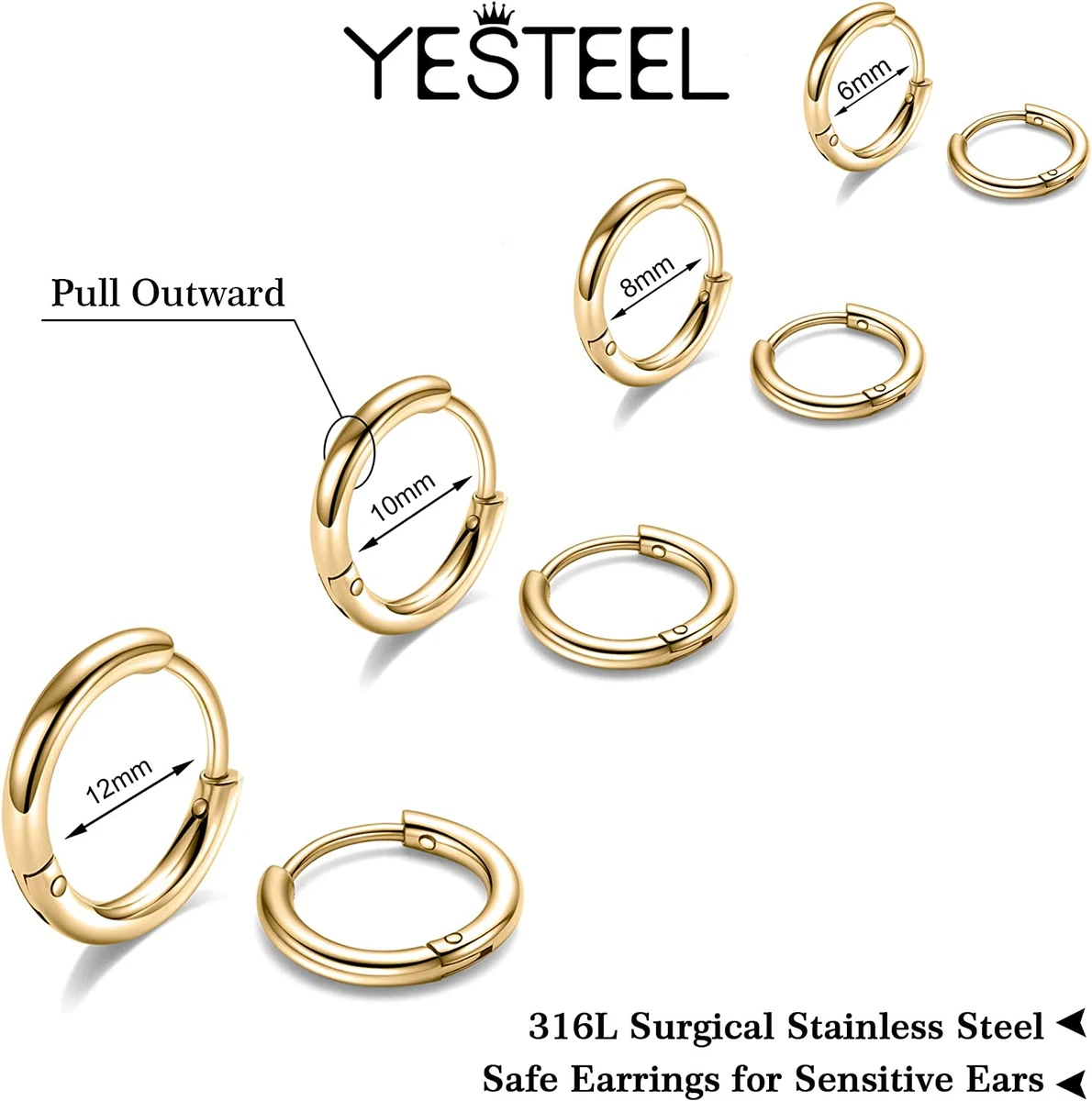 Different types of hoop earrings store