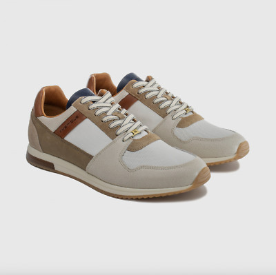 AMBITIOUS SLOW CLASSIC SNEAKER/OFFWHITE/GREY/CAMEL - UK 9/EU43 DPD NEXT DAY
