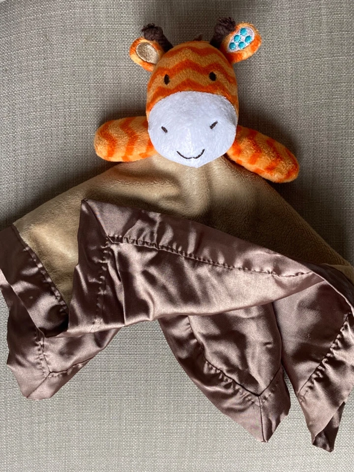 Одеяло Circo Giraffe Security коричневое оранжевое пчелиное атласное милое мишень - Изображение 2 из 4