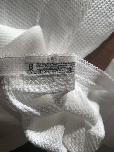 Lot of 2 Girls white thermal leggings. Size 8 and size 10-12. NWOT - Picture 3 of 4