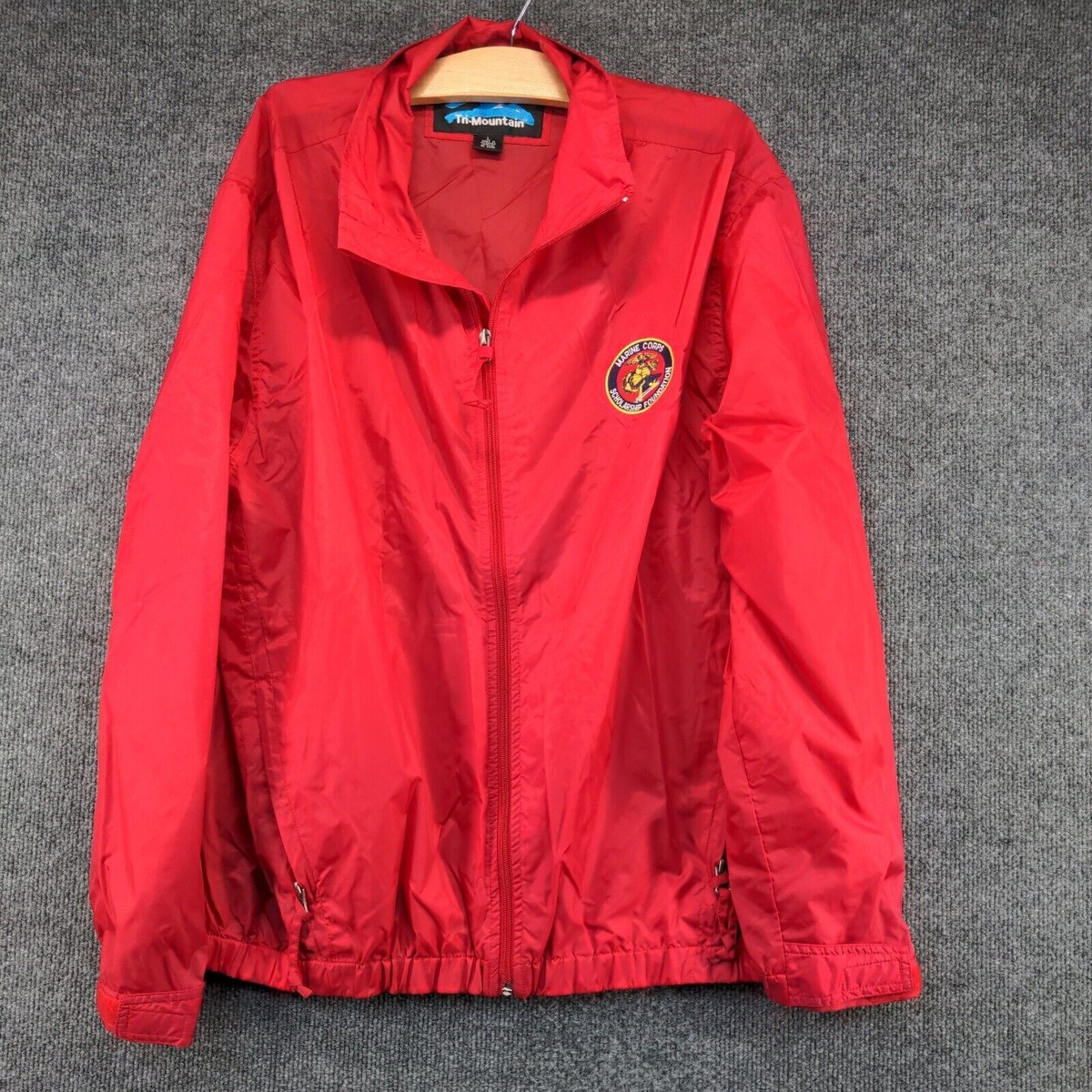 Tri-Mountain Men's Zip Up Windbreaker Jacket Red Large