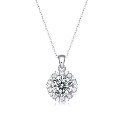 ○TATIANA○ Silver 925 Moissanite 05 Carat Necklace DN0001 1
