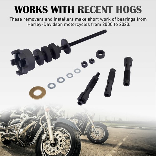 Juego de herramientas de extracción e instalación de rodamientos de rueda de 18 piezas para Harley Davidson recientes - Imagen 8 de 12