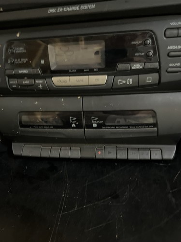 SONY CFD-646 3 CD Changer Dual Cassette AM/FM Boombox Stereo W/ Speakers See Des - Picture 6 of 8