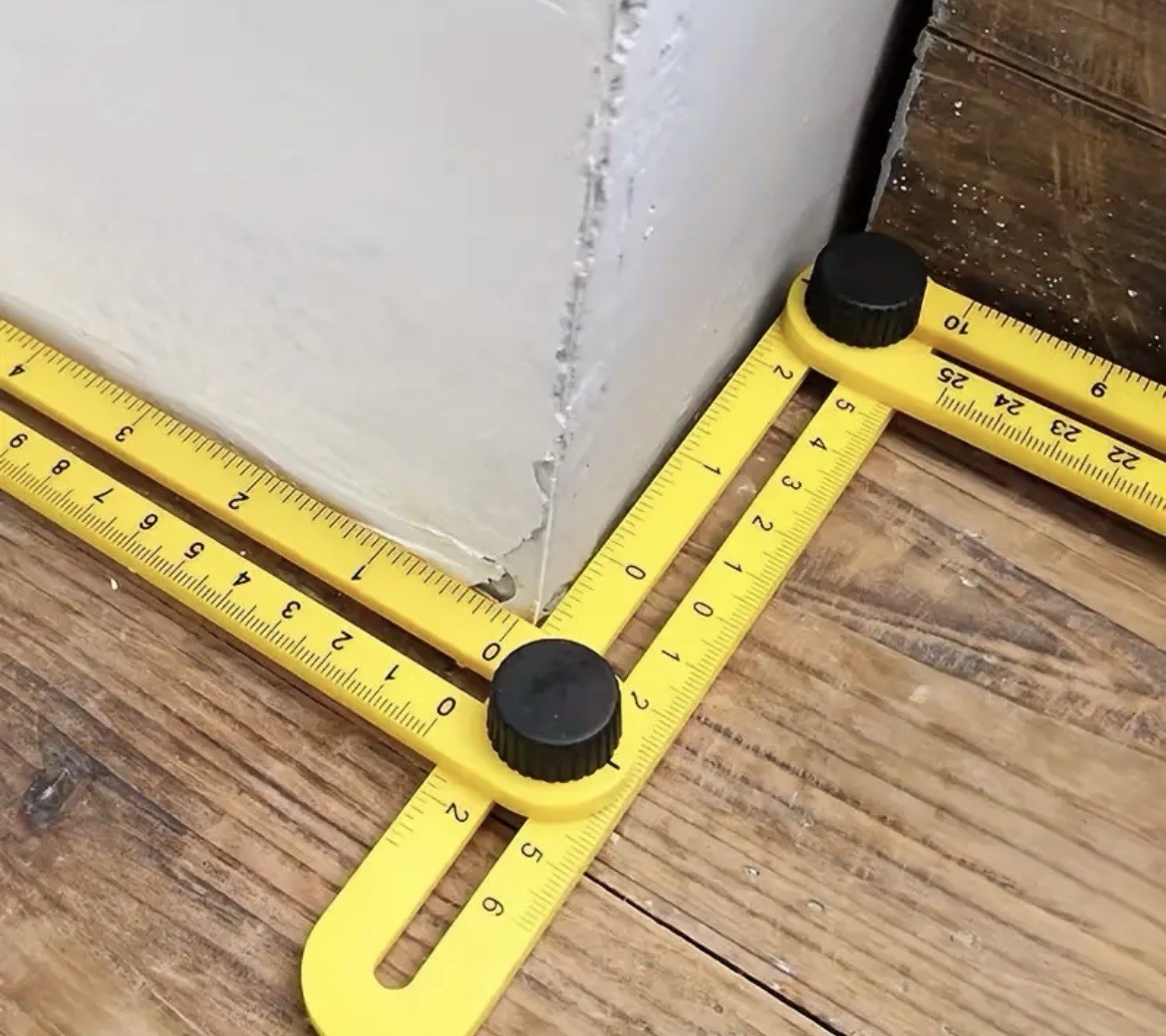 Multi Angle Measuring Ruler Four Fold Plastic Tool