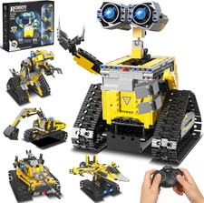 5-in-1 Remote Control Robot Building Kit, 724 Pcs Buildable Model Engineering To