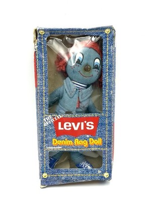RAR Vintage 1973 Knickerbocker Official LEVI'S Denim 10'' Rag Doll New Old Stock HA