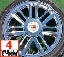 New Cadillac Escalade Platinum Wheels Tires 22 Inch Oem Factory Gm Style Chrome New Cadillac Escalade Platinum Wheels Tires 22 Inch Oem Factory Gm Style Chrome